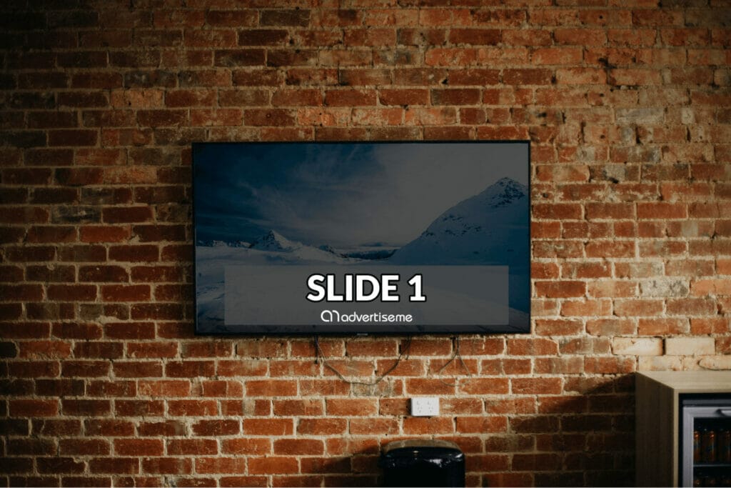 Advertise Me TV Digital Signage Software Play By Folder Example Slide