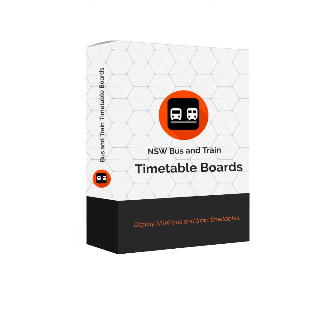 Digital Signage Software Advertise Me TV NSW BUS AND TRAIN TIMETABLE BOARDS